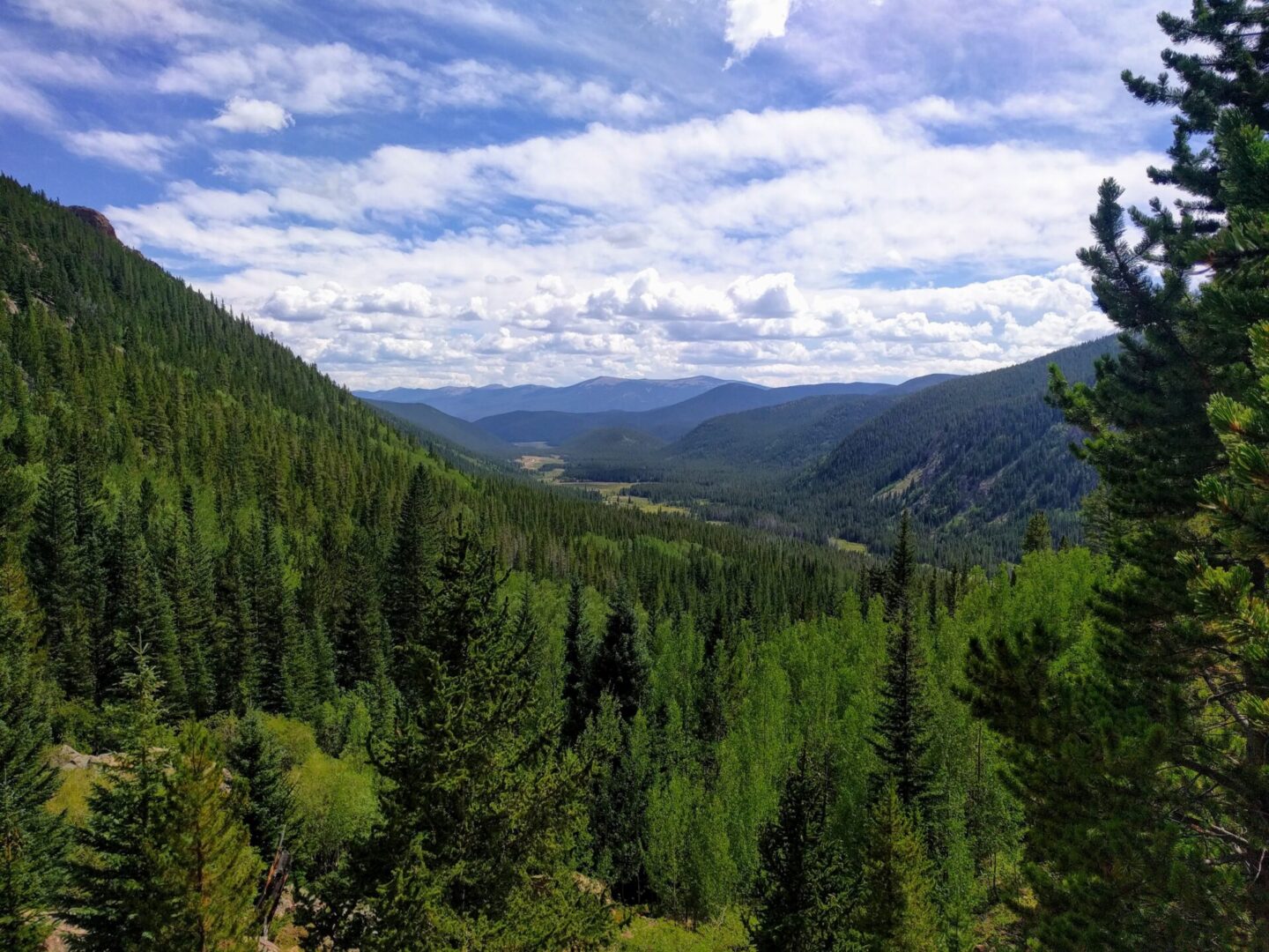 A view of the mountains from above.